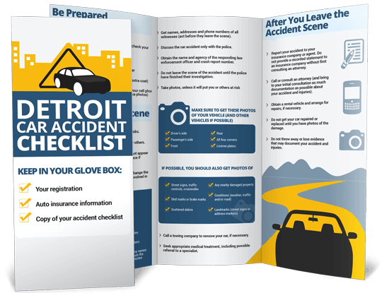 Infographic pdf: Detroit Car Accident Checklist