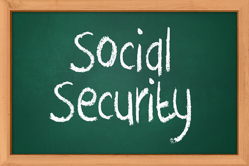Social Security written on chalkboard